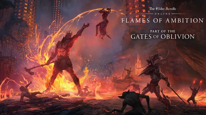 Grafika promocyjna dodatku Flames of Ambition do The Elder Scrolls Online