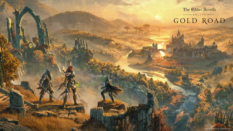 Grafika promocyjna dodatku Gold Road do The Elder Scrolls Online