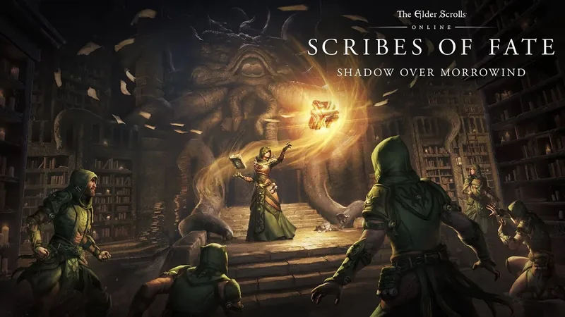 Grafika promocyjna dodatku Scribes of Fate do The Elder Scrolls Online
