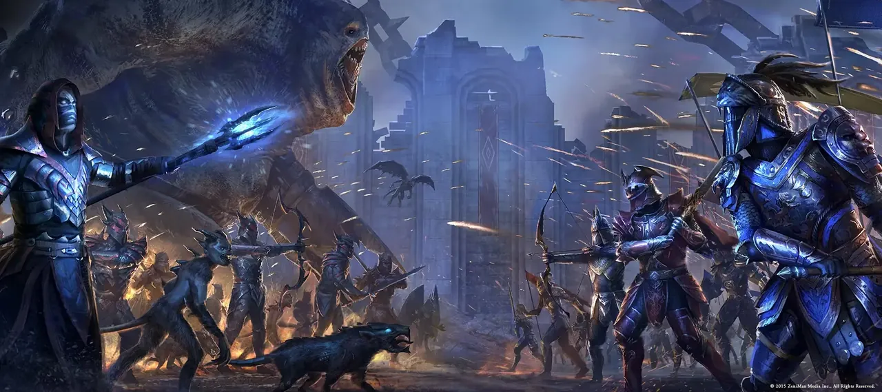 Bitwa o Cesarskie Miasto na grafice promocyjnej dodatku Imperial City