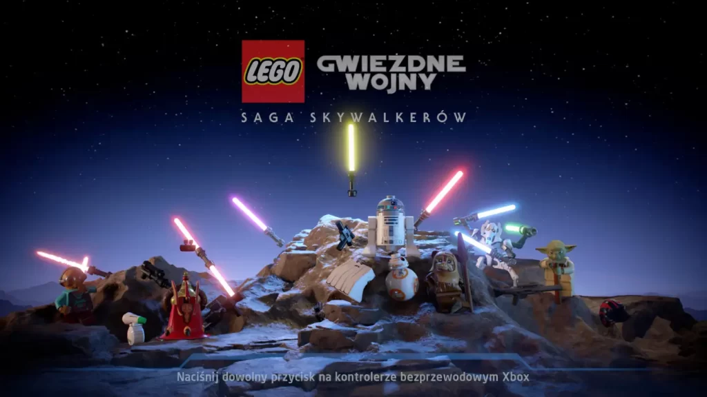 Ekran startowy gry LEGO SW: The Skywalker Saga