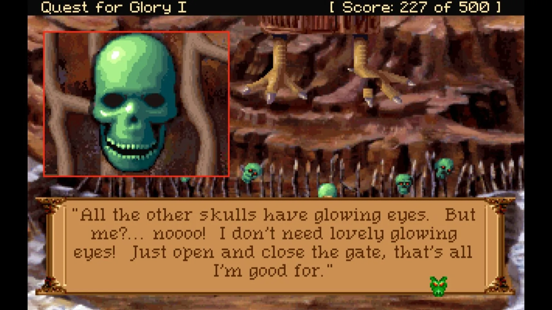 Quest for Glory - czaszka