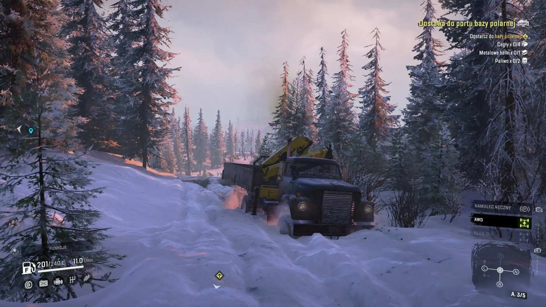 Snowrunner - ciężar&oacute;wka w śniegu