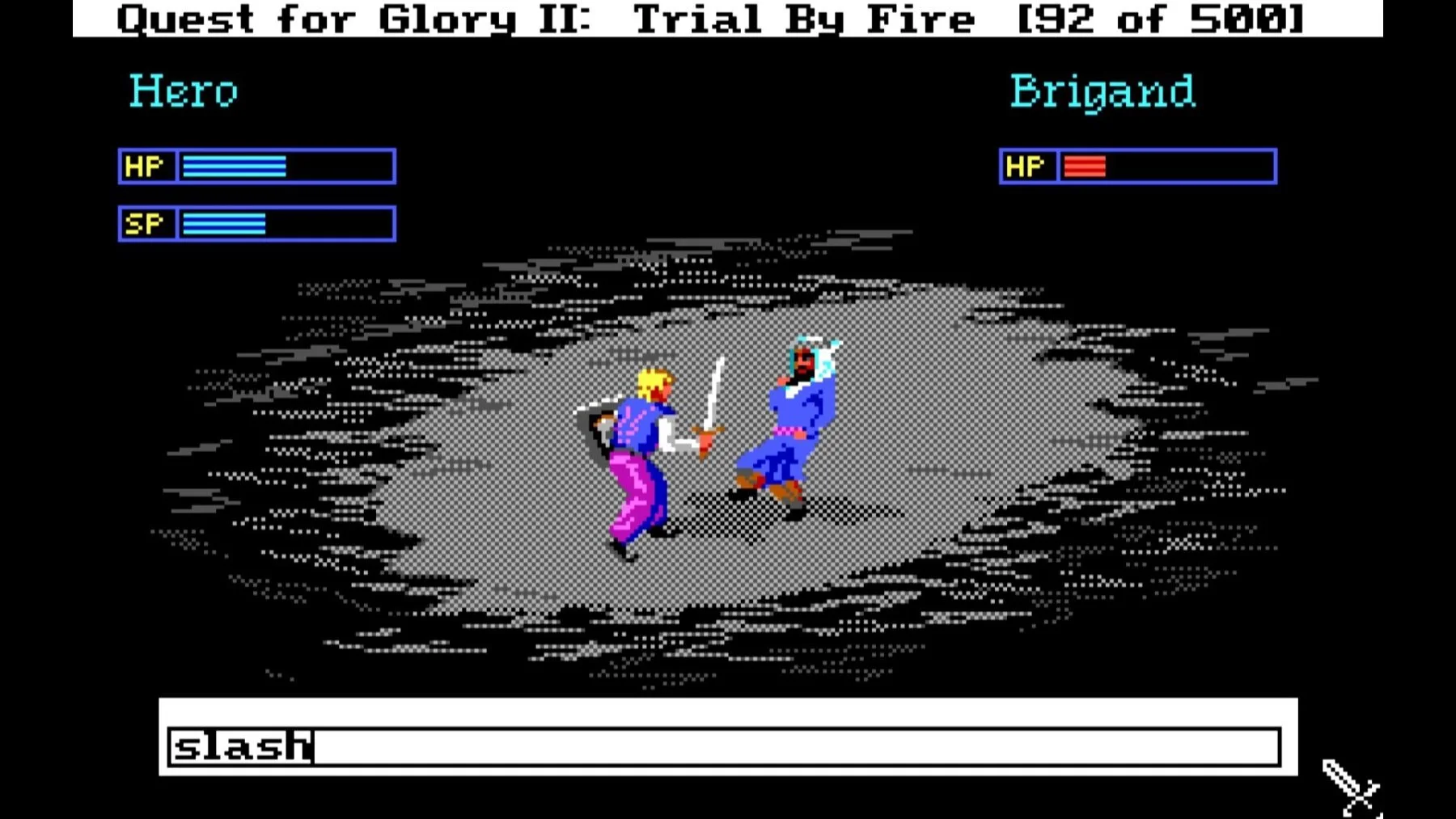 Quest for Glory II - walczenie