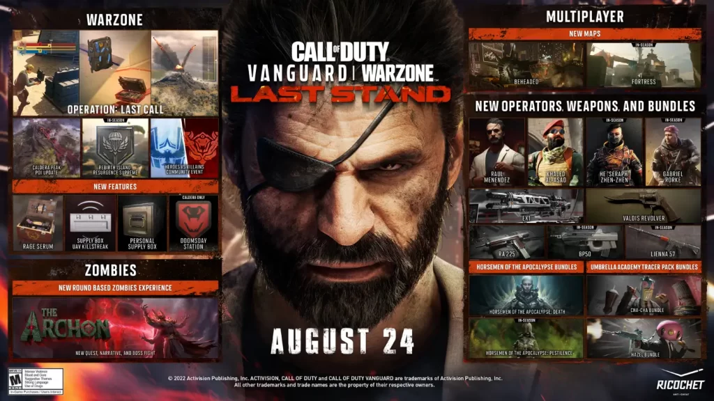 Call of Duty: Vanguard - zawartość ostatniego sezonu (źródło: Activision-Blizzard)