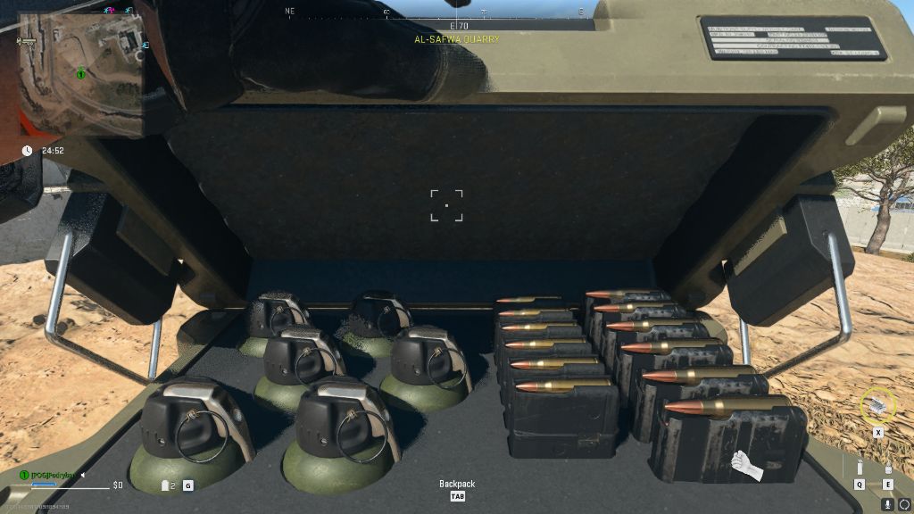 Skrzynka z amunicją i granatami z gry Call of Duty: Warzone