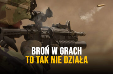 Broń w grach - to tak nie działa. Na zdjęciu przedstawiono żołnierza z karabinem.