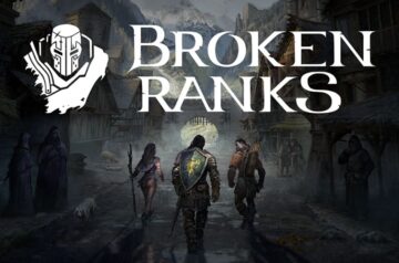 Key Art od Broken Ranks. Trzy postacie na tle ciemnej ulicy.