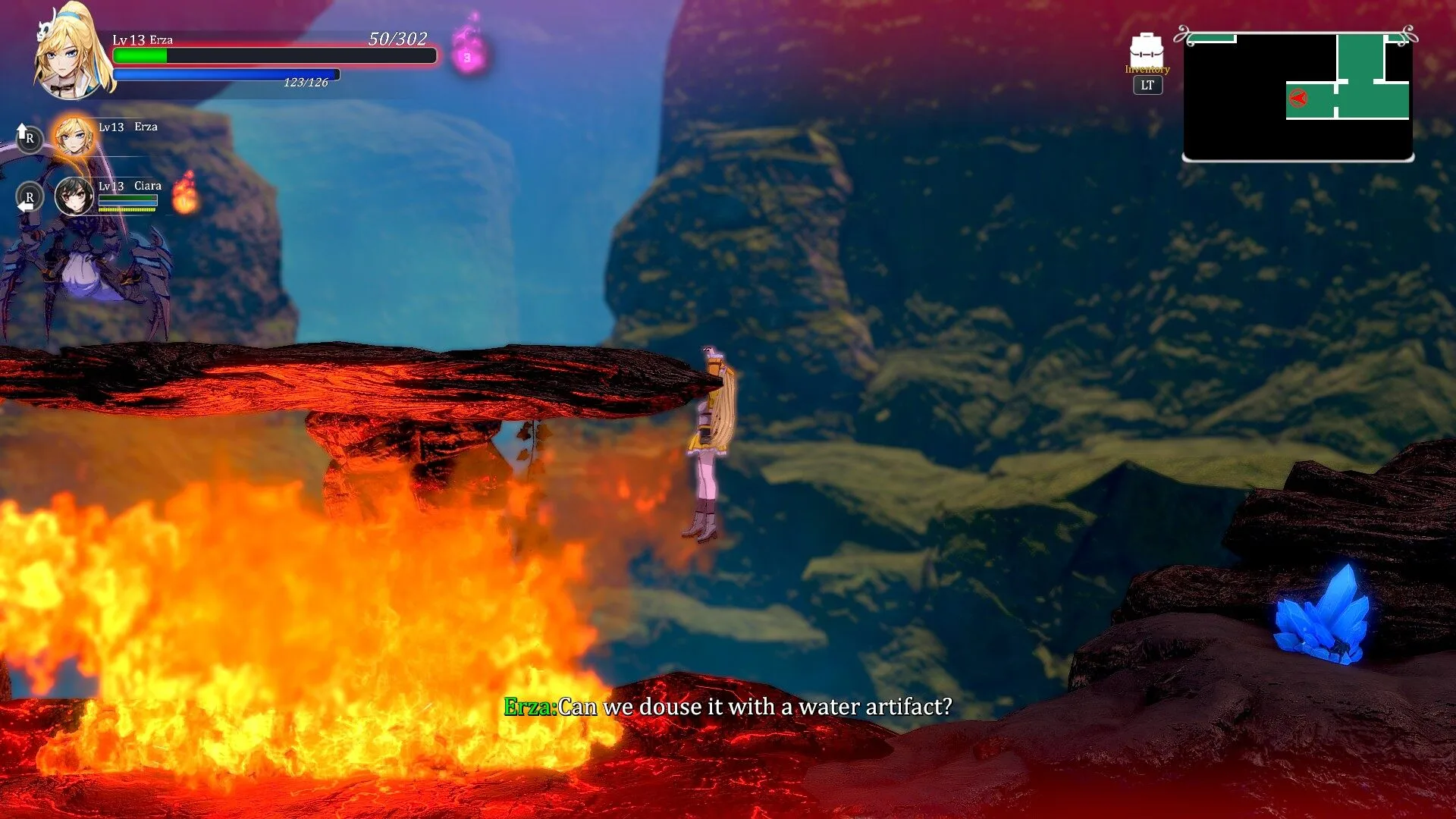 Ogrzewanie się poprzez zwisanie z nawisu skalnego nad płomieniami