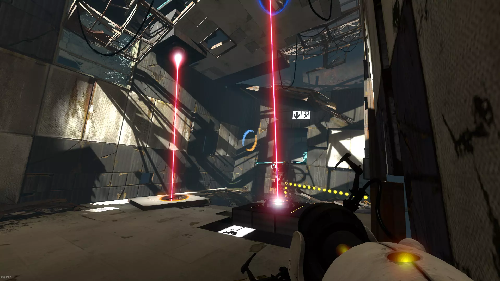 Portal 2 - pokój testowy z laserami