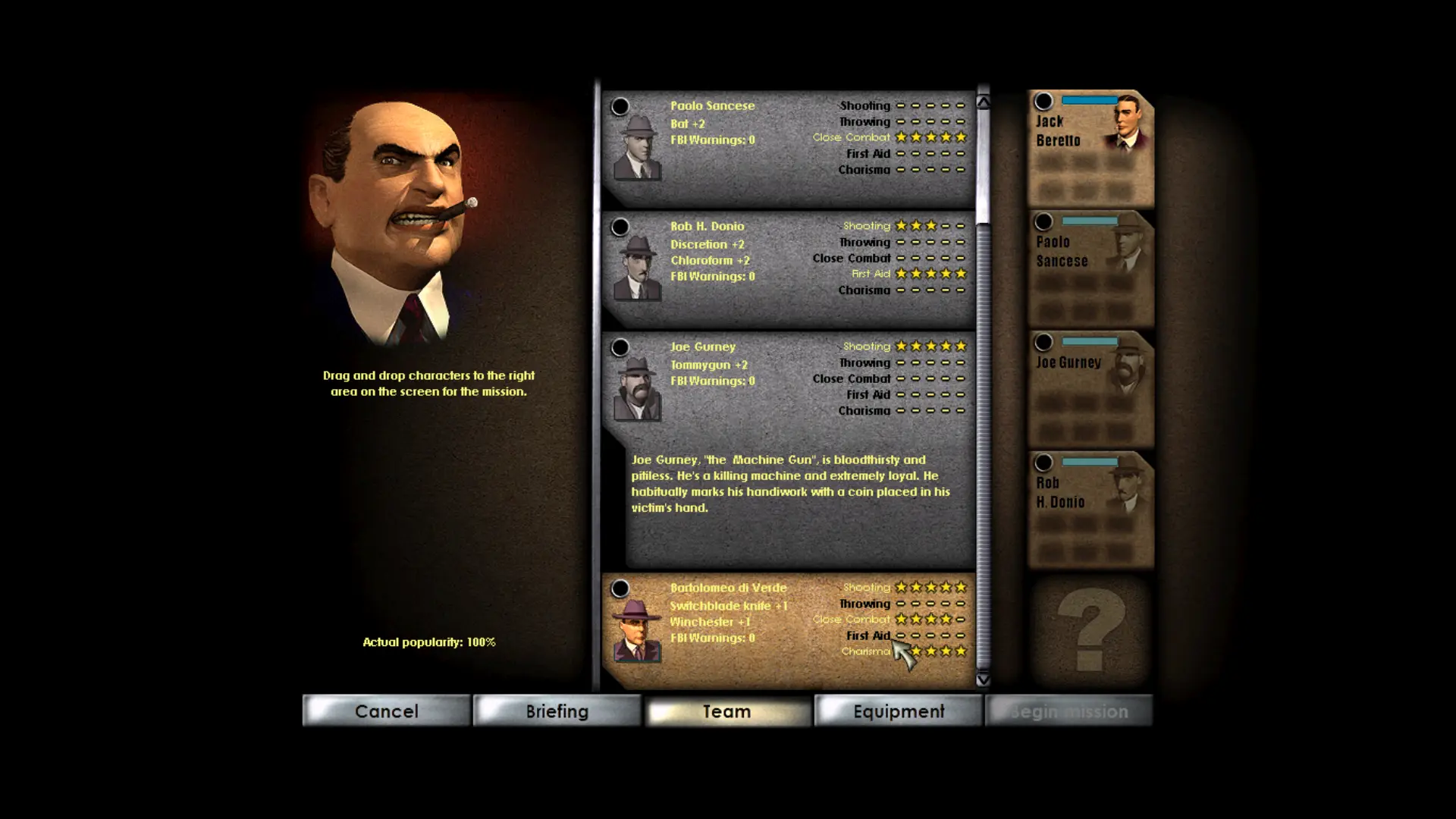 Chicago 1930. Wyb&oacute;r ekipy