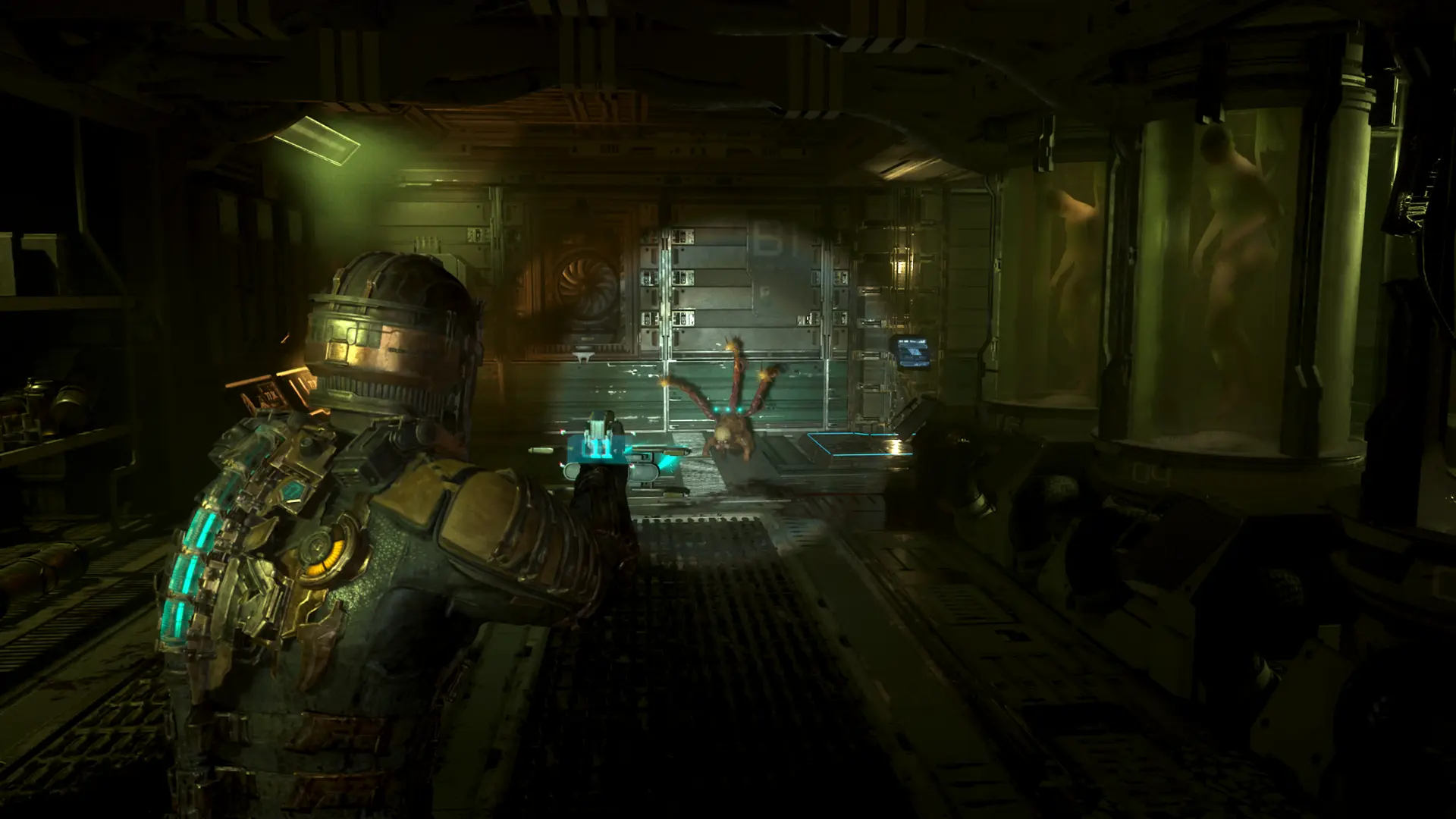 Dead Space. Chłop strzela do bardzo brzydkiego dziecka