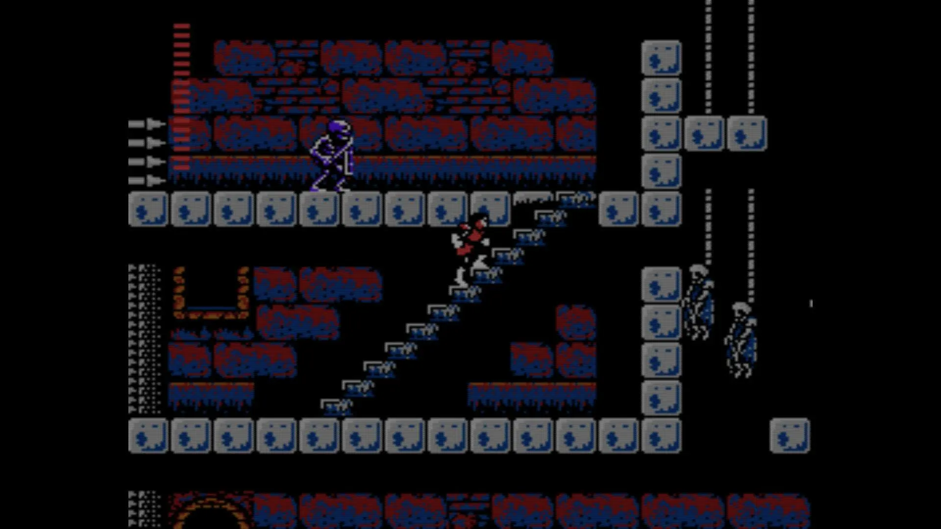 Castlevania II chłop wchodzi po schodach