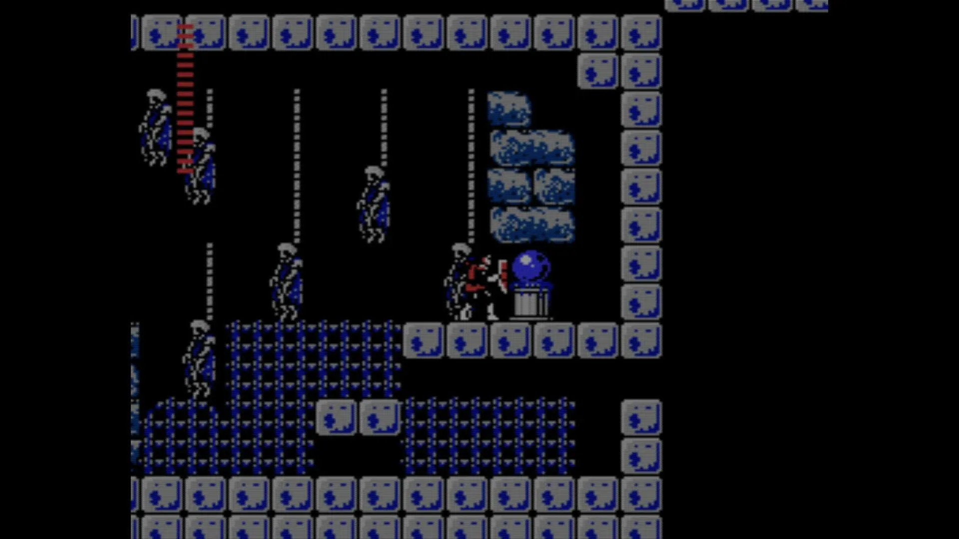 Castlevania II chłop patrzy na kulke