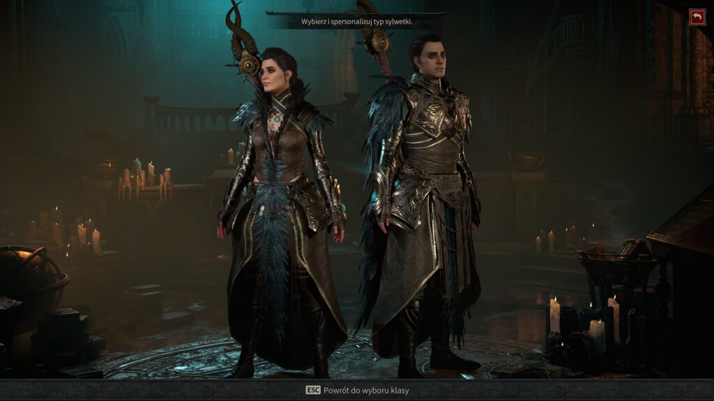 Diablo IV kreator postaci - wybór płci