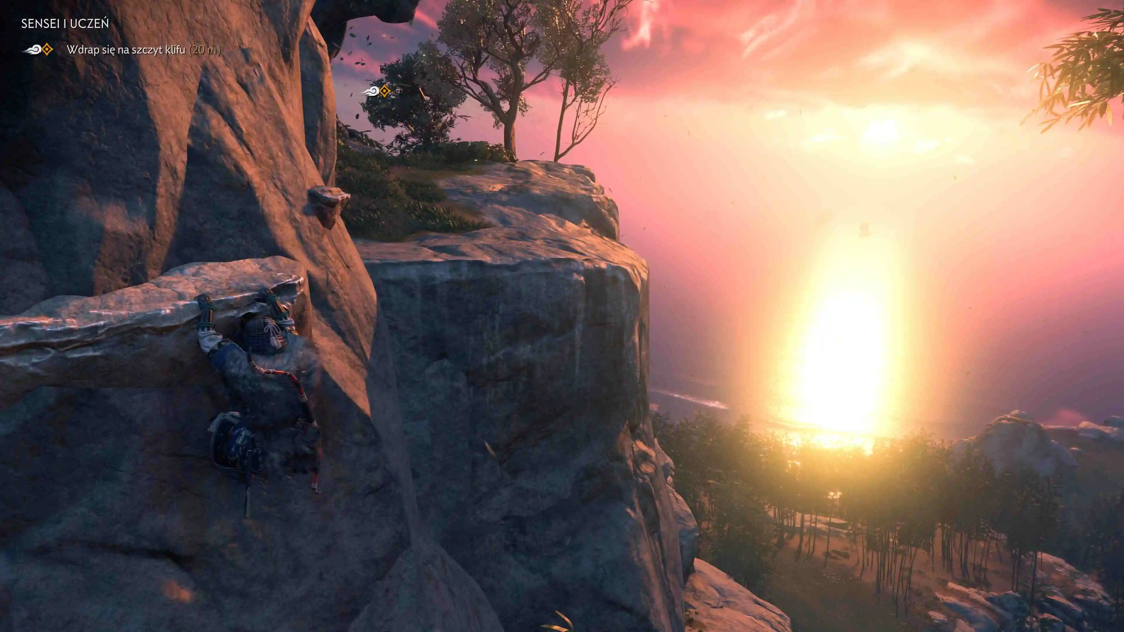 Ghost of Tsushima chłop łazi po ścianach