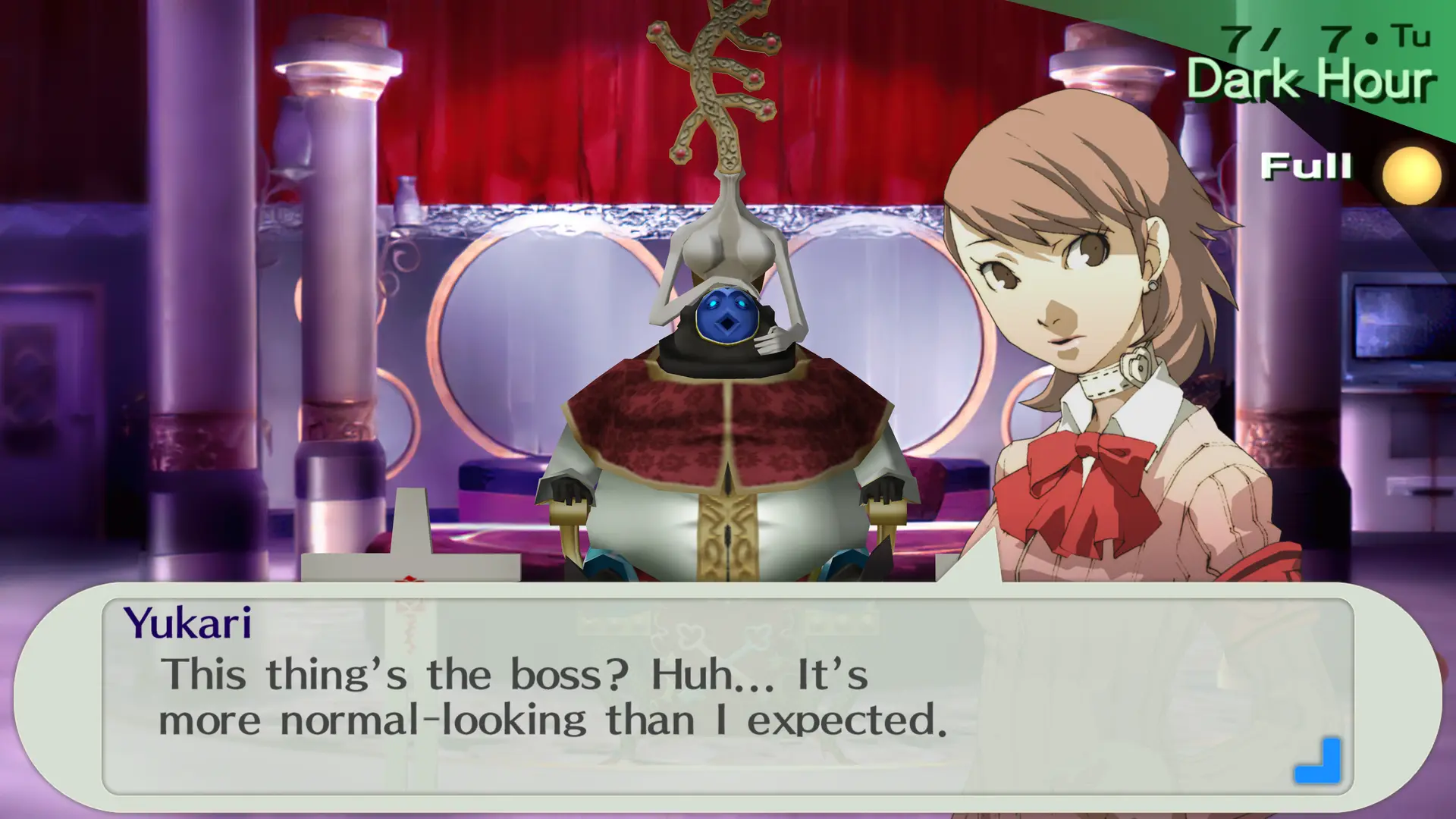 Persona 3 Portable boss czeka a baba gada