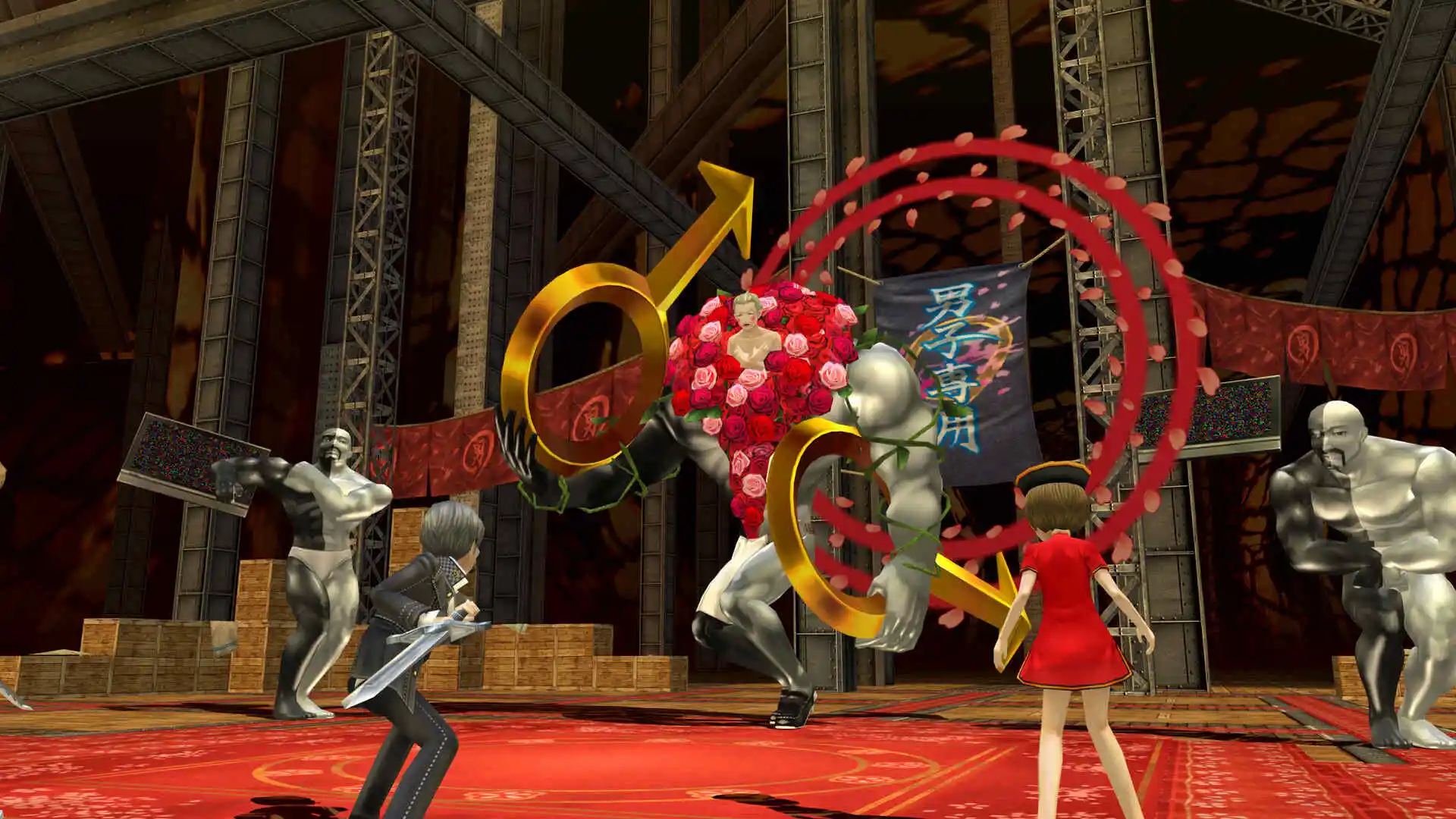 Persona 4 - chłop w kwiatach