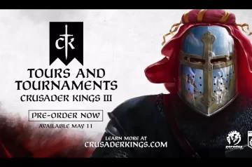 Logo DLC Tours & Tournaments do gry Crusader Kings 3.