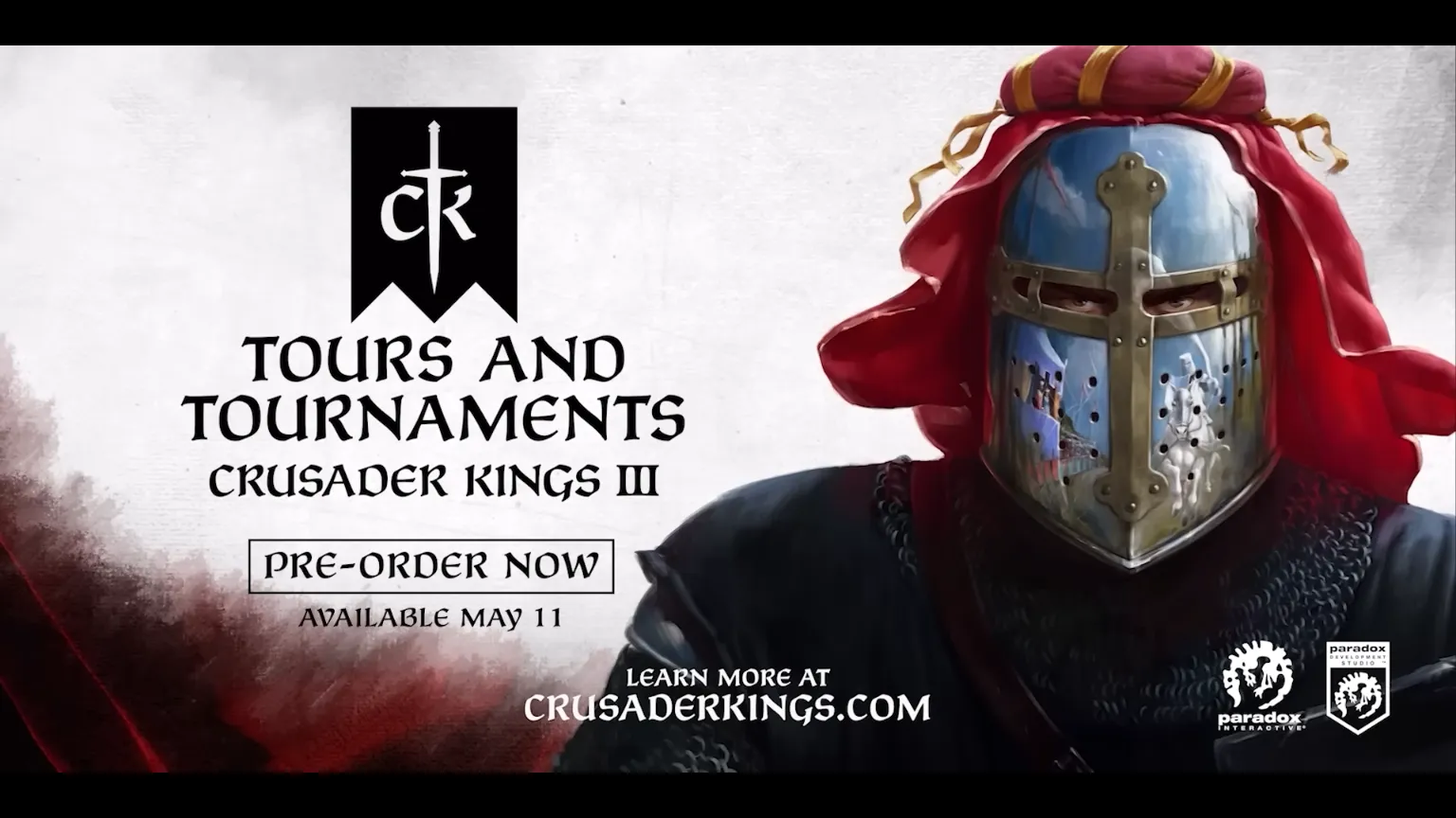 Logo DLC Tours & Tournaments do gry Crusader Kings 3.