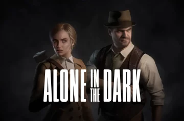 Grafika głównych postaci z gry Alone in the Dark, kobiety i mężczyzny w staroświeckich ubraniach.