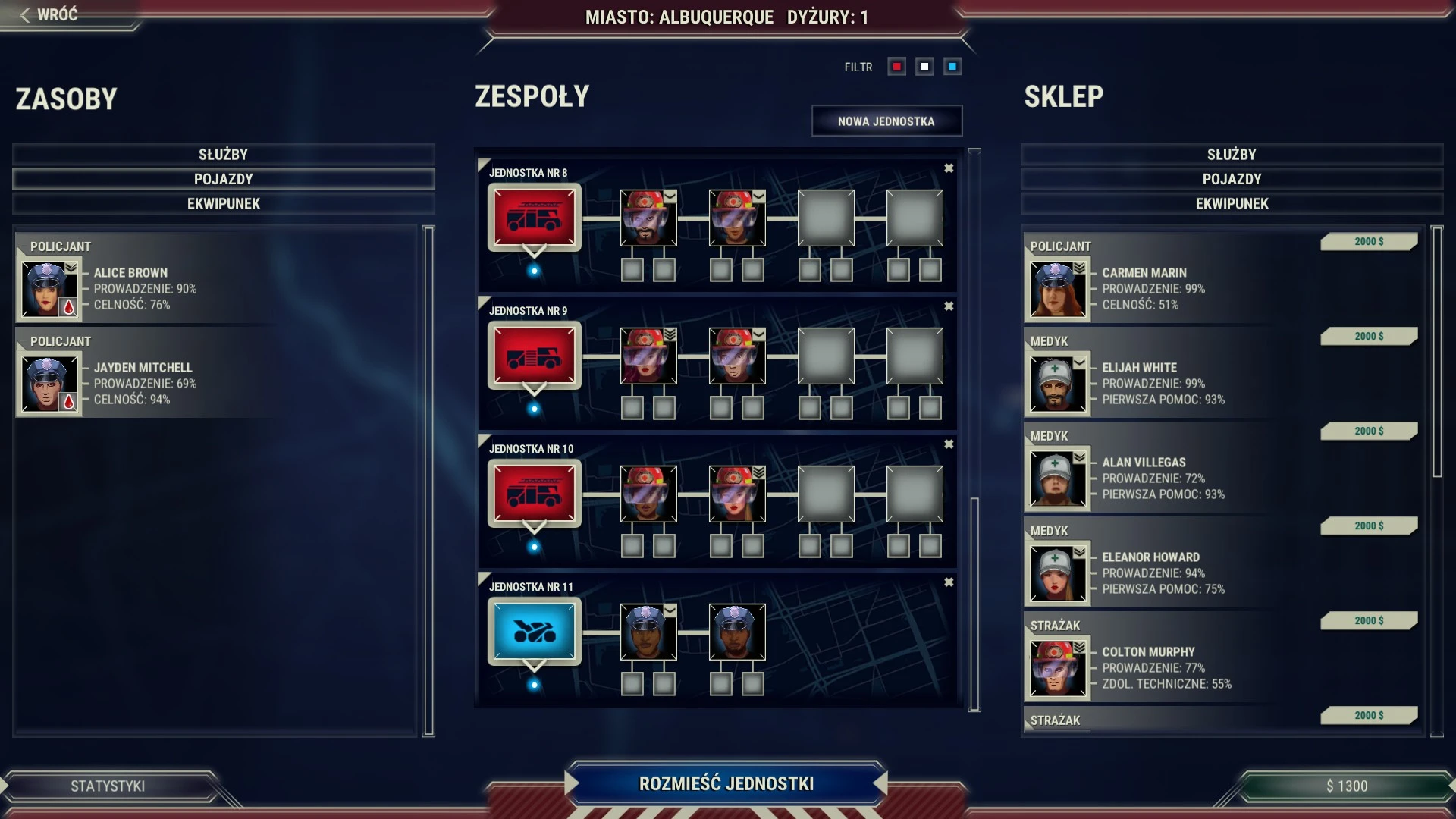 911 Operator - jednostki