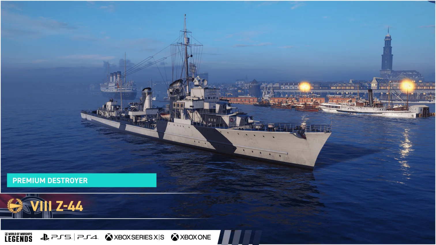 niemiecki niszczyciel premium w World of Warships Legends