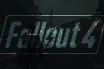 Screen z gry Fallout 4 wraz z logiem.