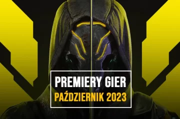 Premiery gier w październiku - napis na tle postaci z gry Ghostrunner 2