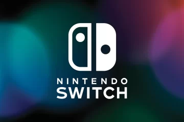 Switch w domach opieki — logo konsoli Nintendo Switch.
