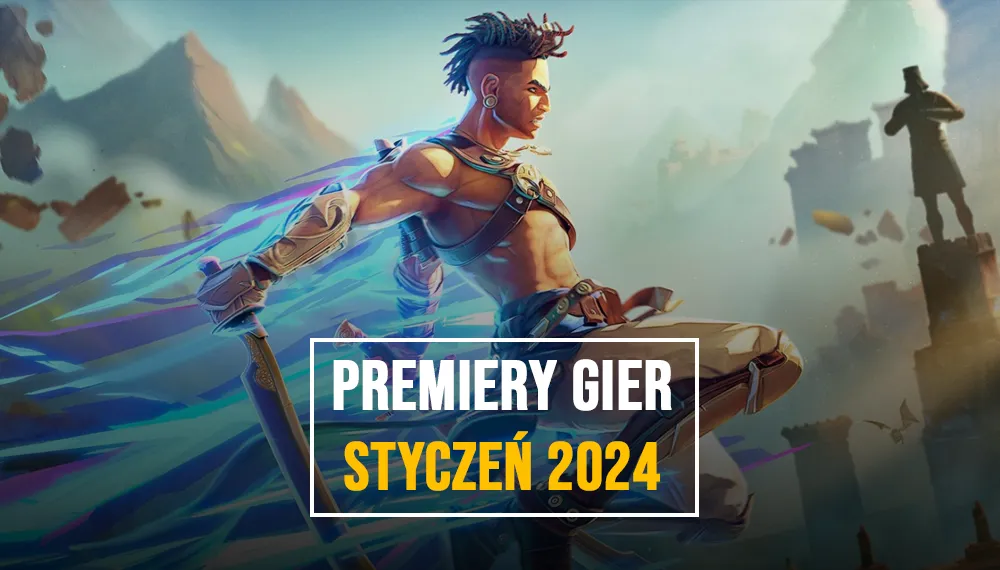 Grafika z Prince of Persia The Lost Crown z napisem Premiery gier styczeń 2024 Premiery gier w styczniu 2024