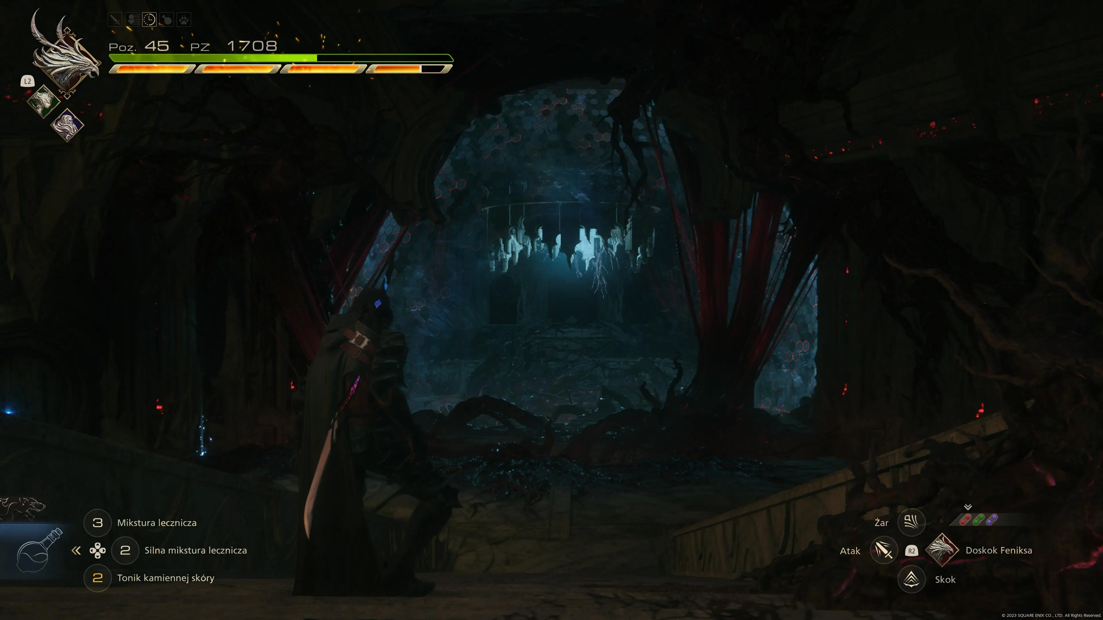 Echa Upadłych - wnętrze