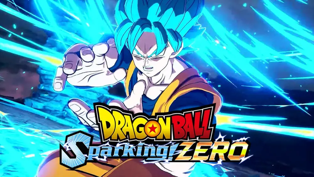 Goku Super saiyajin blue i logo Dragon Ball Sparking Zero