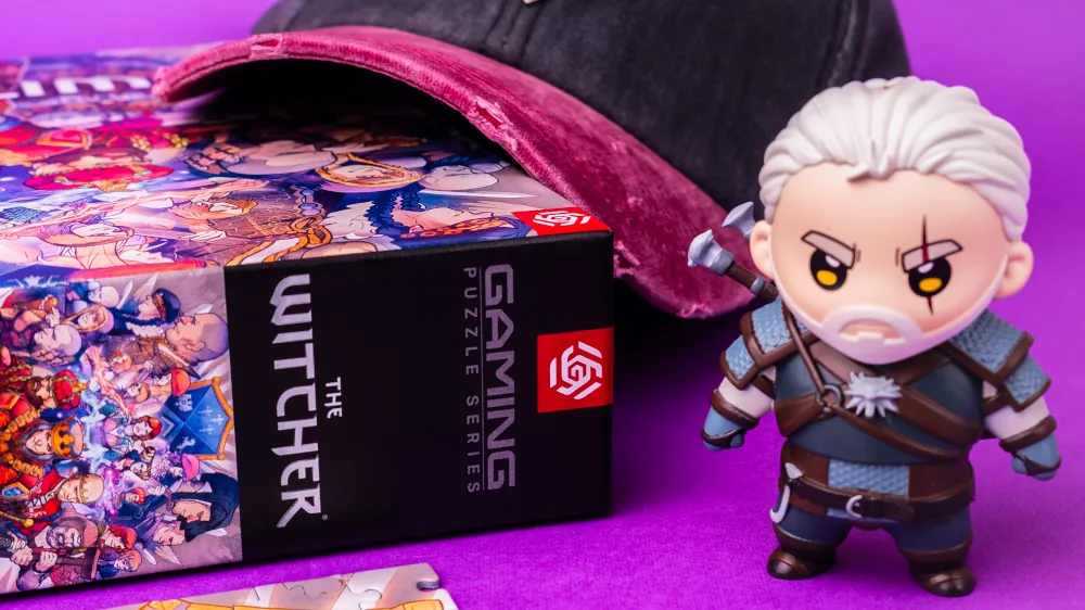 Puzzle Wiedźmin oraz figurka Geralta, Good Loot