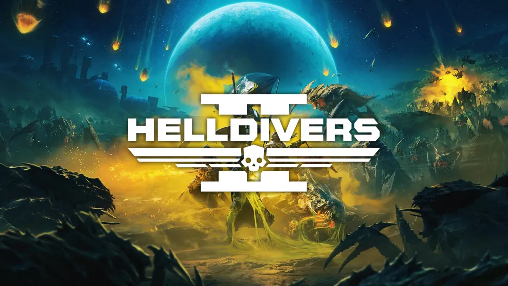 Główna grafika recenzji gry Helldivers 2.