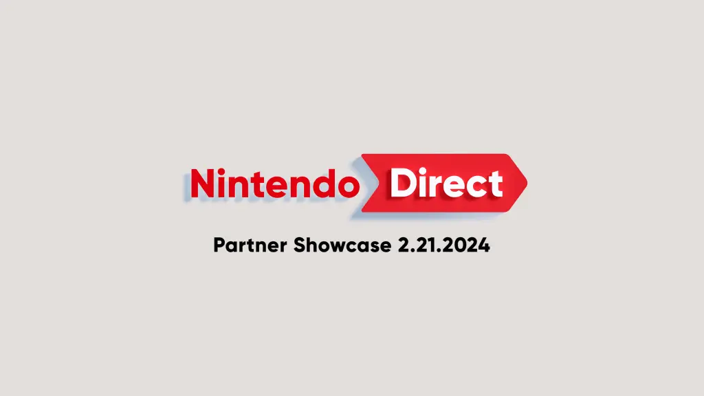Nintendo Direct (Luty 2024) - grafika główna z mario i logiem