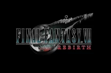 Logo gry Final Fantasy Rebirth na czarnym tle