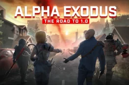 7 Days to Die Alpha Exodus The Road to 1.0 cztery postacie idące w stronę opuszczonego miasteczka