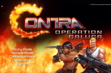 Menu główne gry Contra Operation Galuga