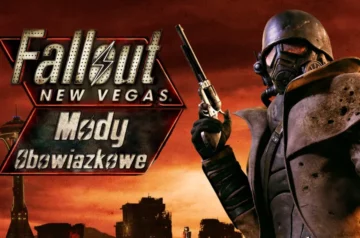 Kadr z gry Fallout: New Vegas oraz informacja o modyfikacjach w grze.