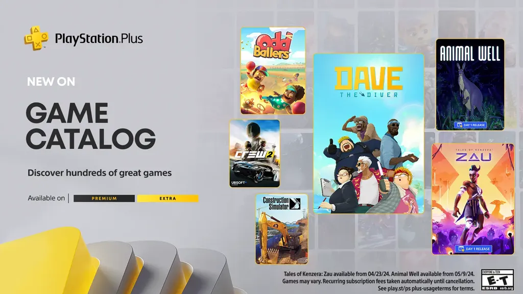 Nowe gry, które zasilą usługi PlayStation Plus Extra i Premium.