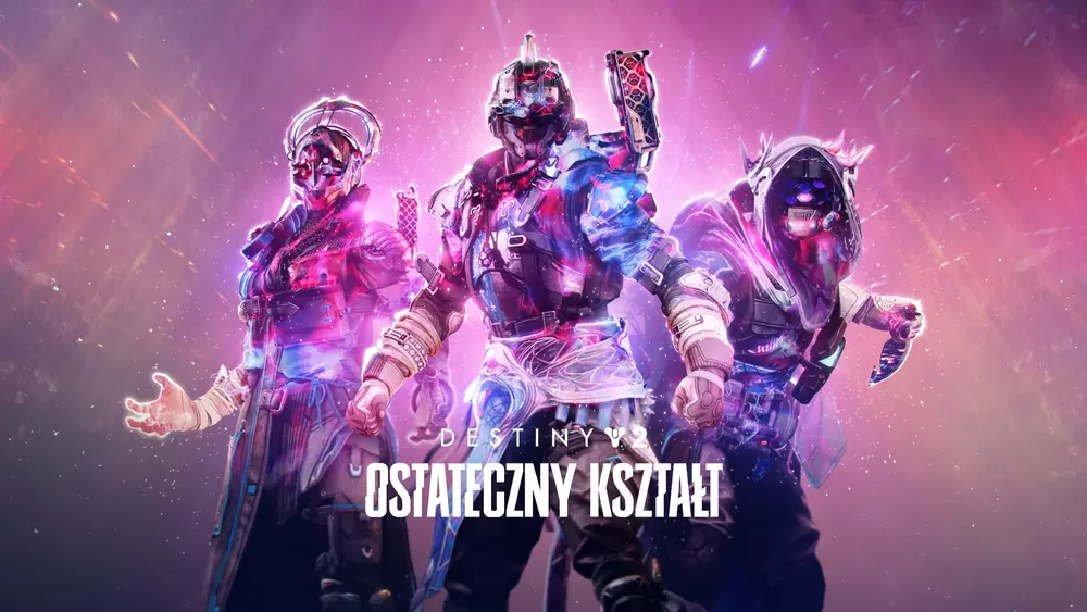 Obrazek główny artykułu Ogromne zmiany w Destiny 2. Czarownik, Tytan oraz Łowca rozświetleni nową podklasą z logiem gry i tytułem nowego dodatku na przedzie.