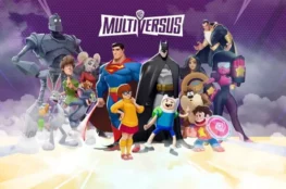 Zwiastun premierowy Multiversus - logo oraz postacie z gry.