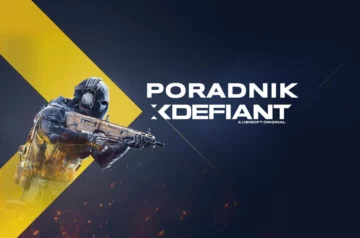 Grafika z gry XDefiant – żołnierz z karabinem patrzący w prawo na napis "Poradnik XDefiant"