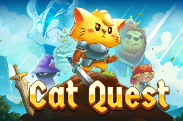 Logo oraz ekran tytułowy gry Cat Quest.