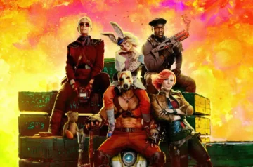 Zdjęcie promujące film Borderlands. Aktorzy odtwarzający główne role w sowich kostiumach.