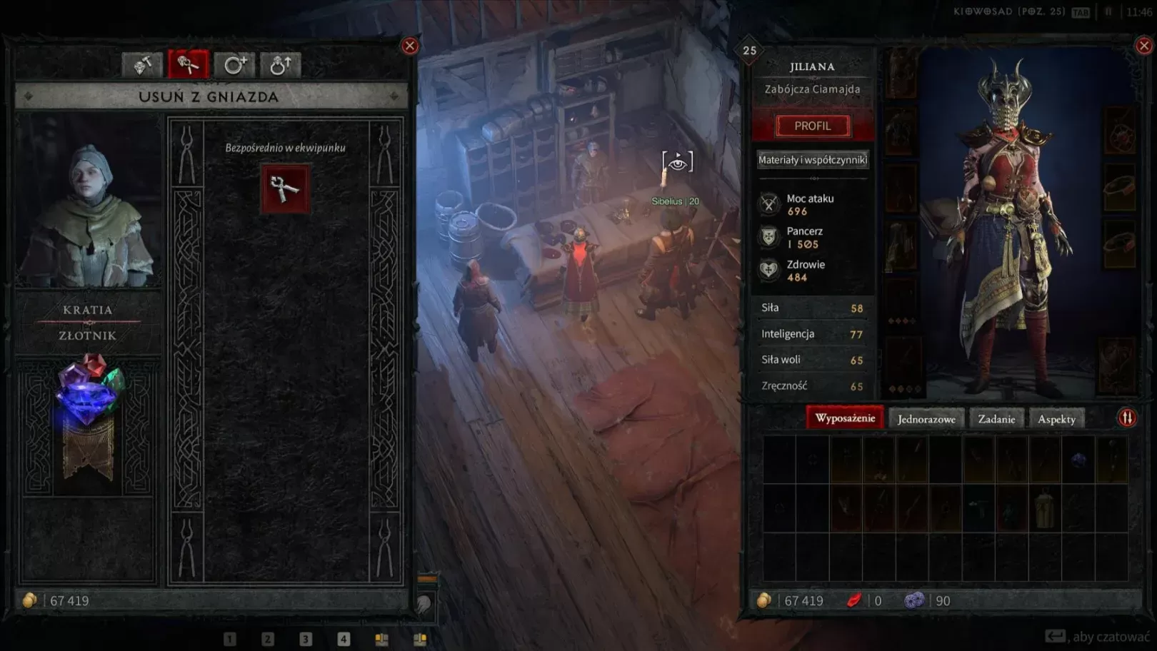 Złotnik w Diablo - wyciąganie kamieni