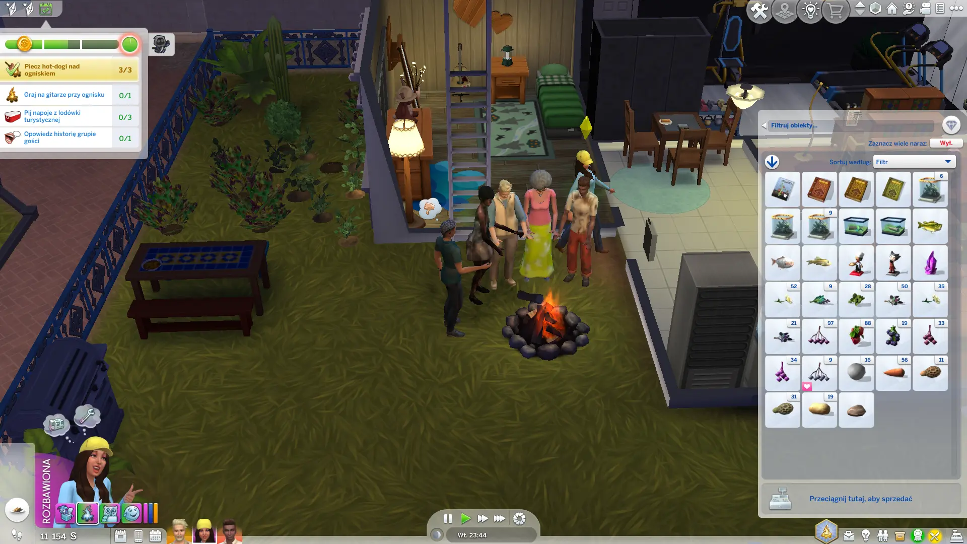 Ucieczka w plener - pieczenie kiełbasek