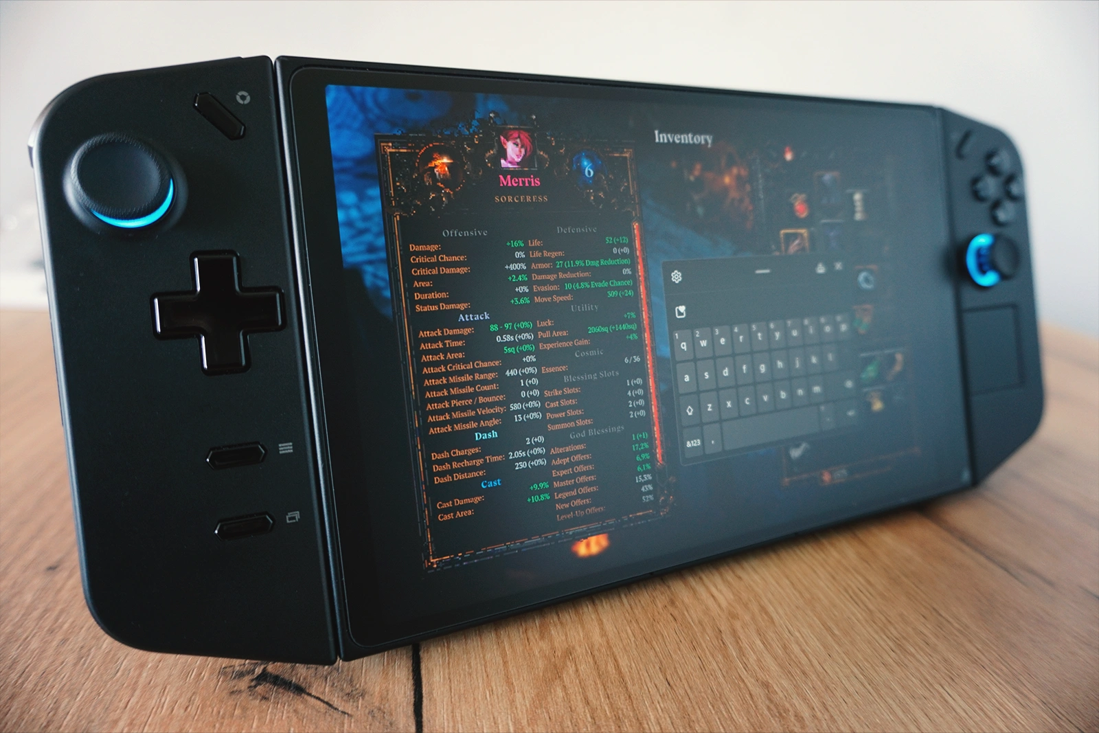 Szkło matujące JSAUX nałożone na Lenovo Legion Go - 1