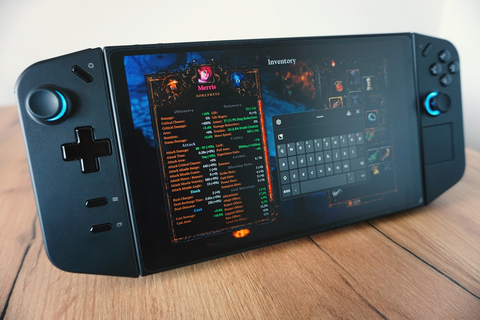 Szkło matujące JSAUX nałożone na Lenovo Legion Go - 2